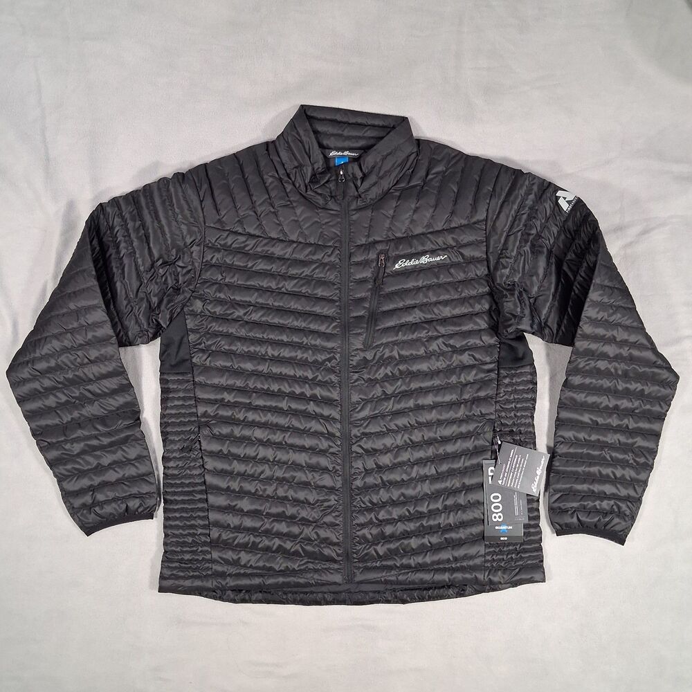 NWT Eddie Bauer Microtherm Down 2.0 Jacket Mens Size Large Black EB800